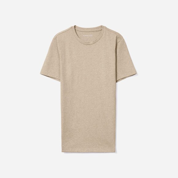 Premium-Weight Crew Neck | Uniform T-Shirt in Heathered Cashew, Size Large - Picture 4 of 4
